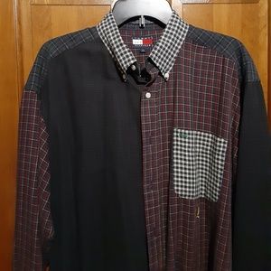Tommy Hilfiger Color Block Plaid Oxford Shirt